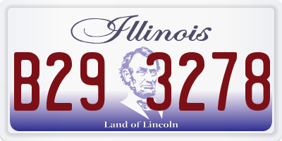 IL license plate B293278