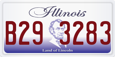 IL license plate B293283