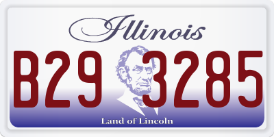 IL license plate B293285