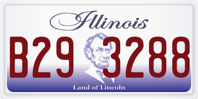 IL license plate B293288