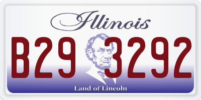 IL license plate B293292