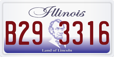 IL license plate B293316