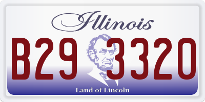 IL license plate B293320