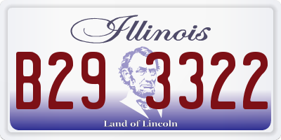 IL license plate B293322