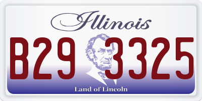 IL license plate B293325