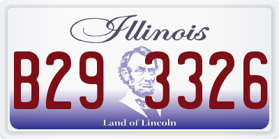 IL license plate B293326