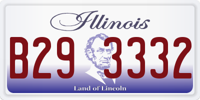 IL license plate B293332