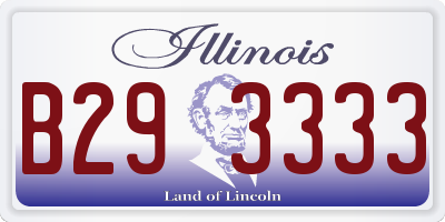 IL license plate B293333