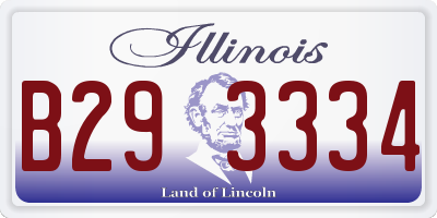 IL license plate B293334