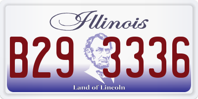 IL license plate B293336