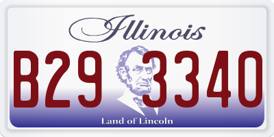 IL license plate B293340