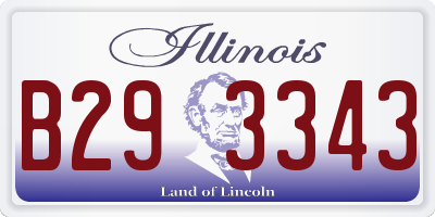 IL license plate B293343