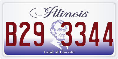 IL license plate B293344
