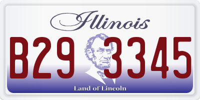 IL license plate B293345