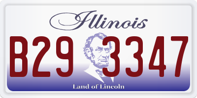 IL license plate B293347