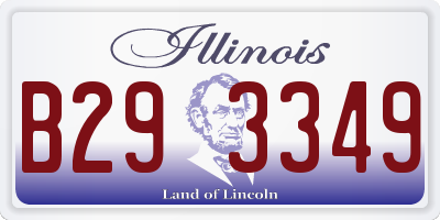 IL license plate B293349