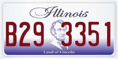 IL license plate B293351