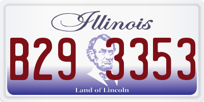 IL license plate B293353