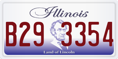 IL license plate B293354