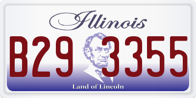 IL license plate B293355