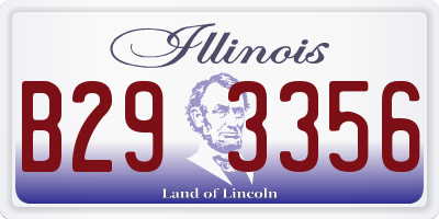 IL license plate B293356