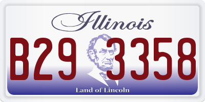 IL license plate B293358