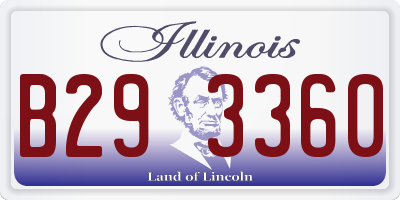 IL license plate B293360