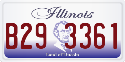 IL license plate B293361