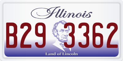 IL license plate B293362