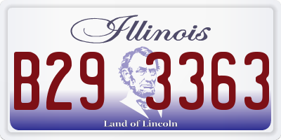 IL license plate B293363