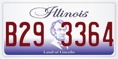 IL license plate B293364
