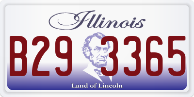 IL license plate B293365