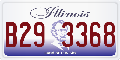 IL license plate B293368