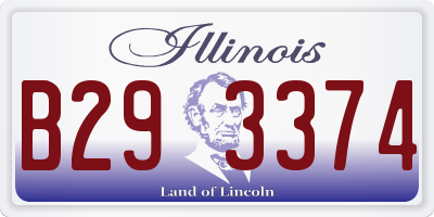 IL license plate B293374