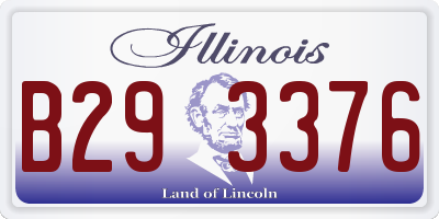 IL license plate B293376