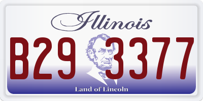 IL license plate B293377