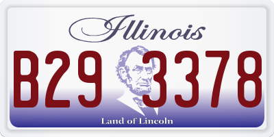 IL license plate B293378