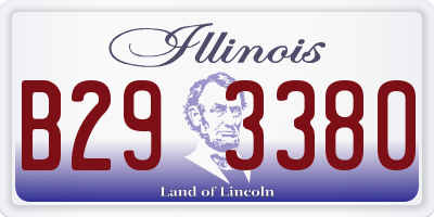 IL license plate B293380