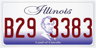 IL license plate B293383