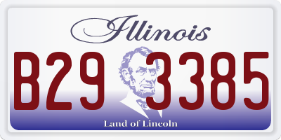 IL license plate B293385