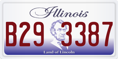 IL license plate B293387