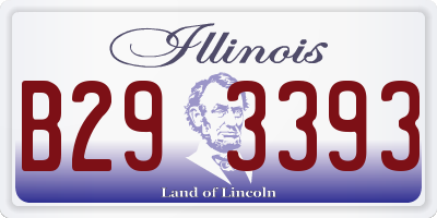 IL license plate B293393