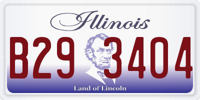IL license plate B293404
