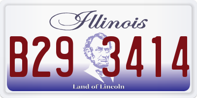 IL license plate B293414