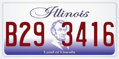 IL license plate B293416