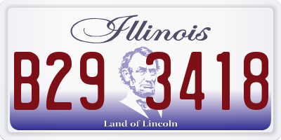 IL license plate B293418