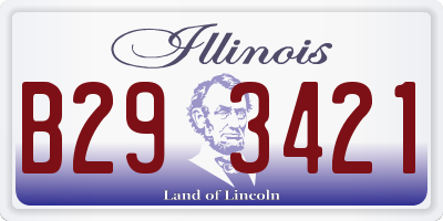 IL license plate B293421