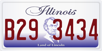 IL license plate B293434