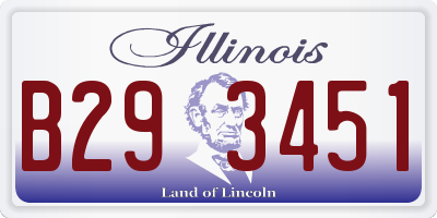 IL license plate B293451