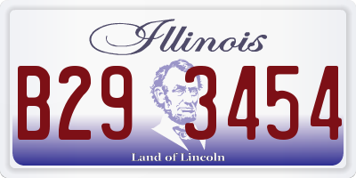 IL license plate B293454